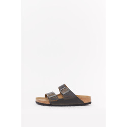 BIRKENSTOCK FADED KHAKI ARIZONA REGULAR SOFT FOOTBED OILED LEATHER SANDALS